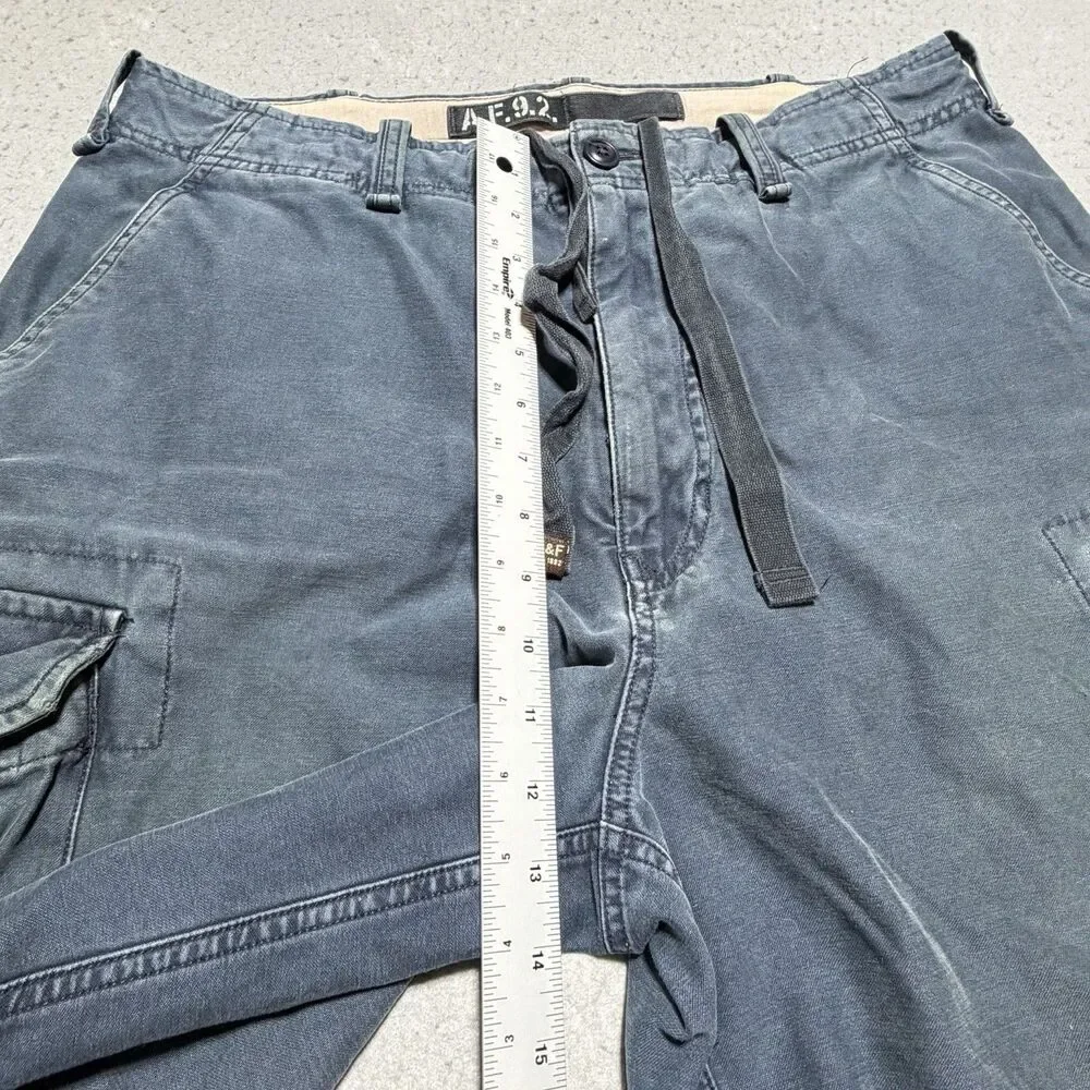 VTG Y2k Abercrombie & Fitch Cargo Shorts Navy Paratrooper Men’s 36 Utility